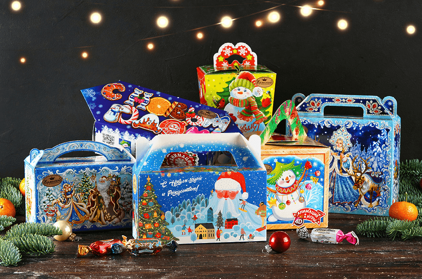 Экологичные новогодние подарки с конфетами 2025