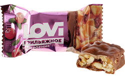 Конфеты "Лови! Грильяжное настроение" с арахисом и клюквой